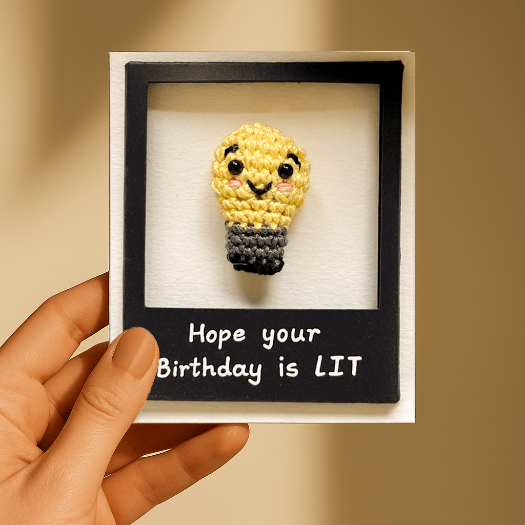 Lit Bulb Polaroid Card