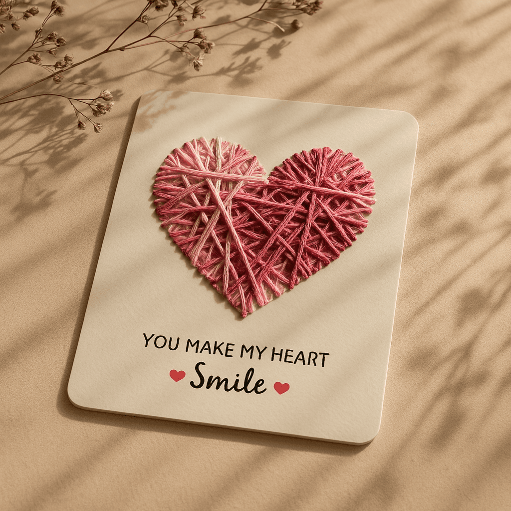 My Heart Thread Card