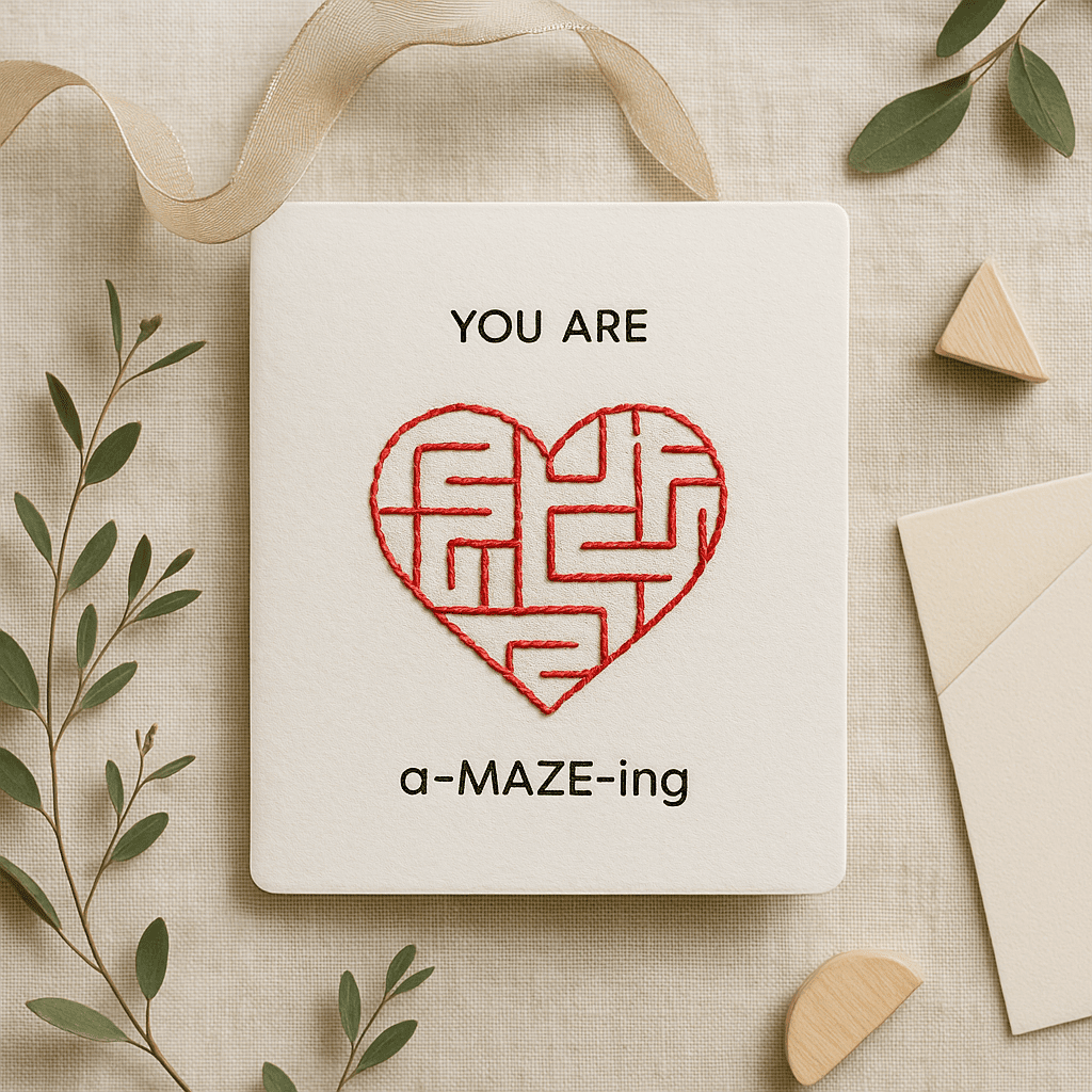 You Are A-maze-ing Thread Cards