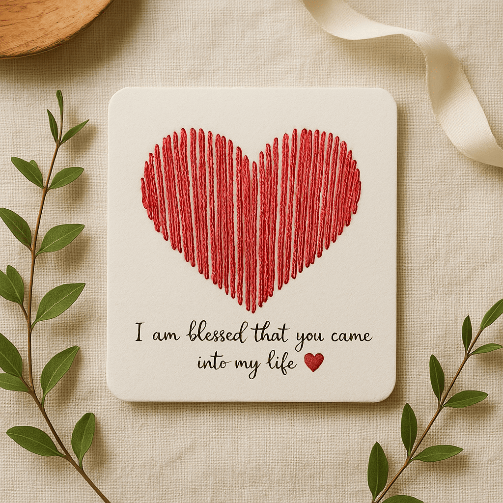 I am blessed Thread Card