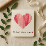 My heart belongs to you Thread Card