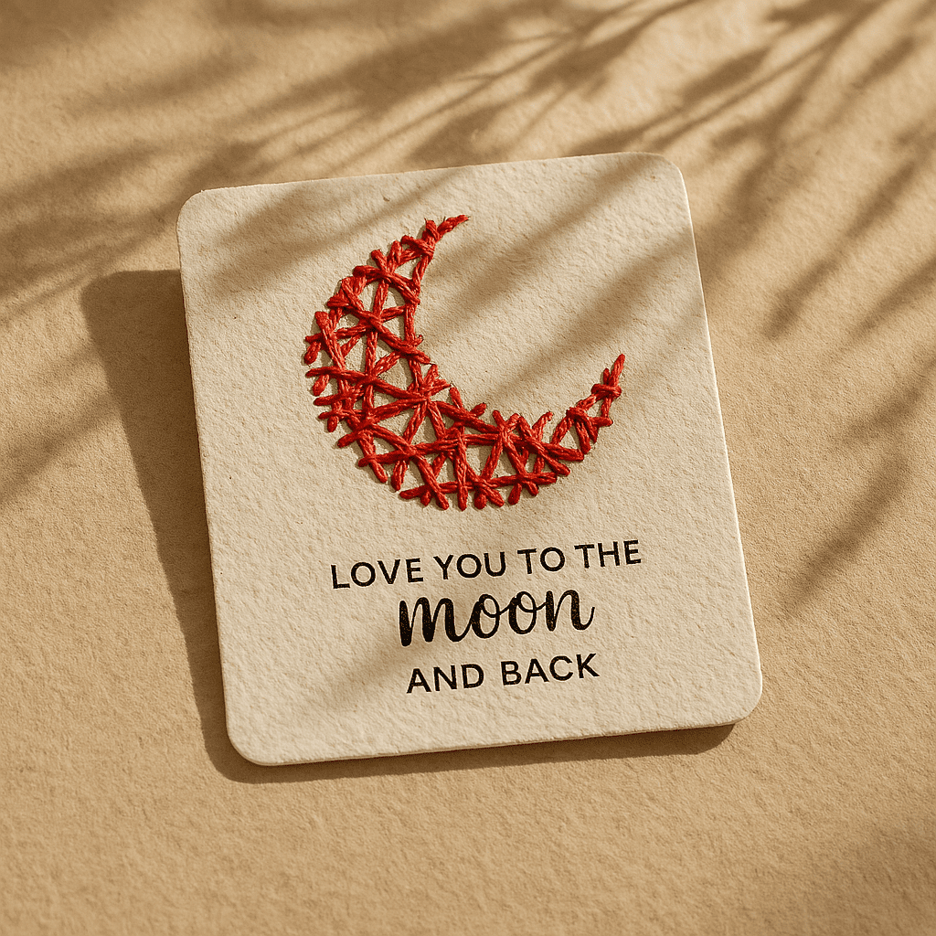 Moon And Back Thread Card