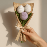 Tulip White & PurpleCrochet