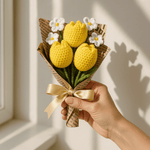 Yellow Tulip Crochet Bouquet