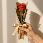 Red Rose Crochet Flower