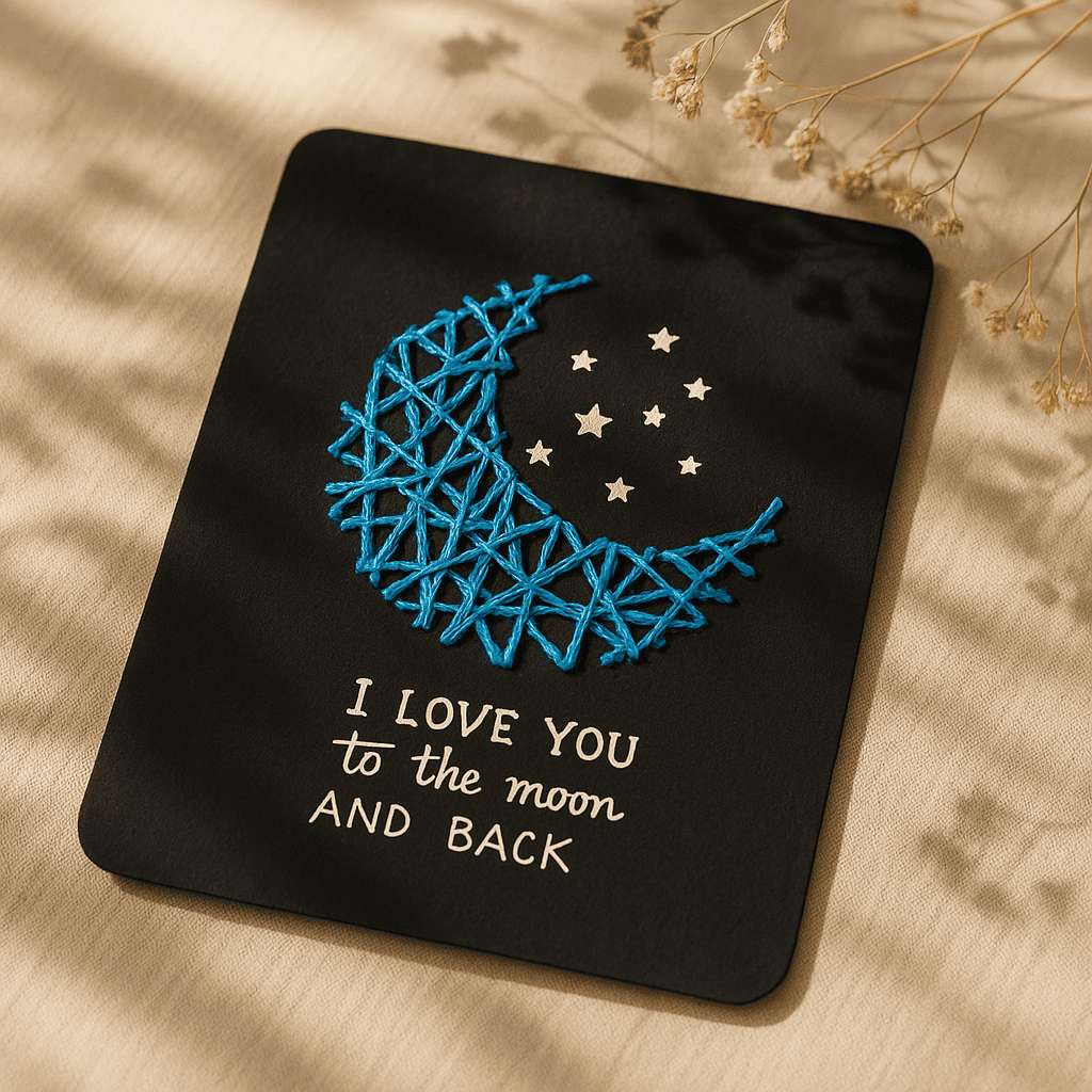 Moon And Back Thread Cards