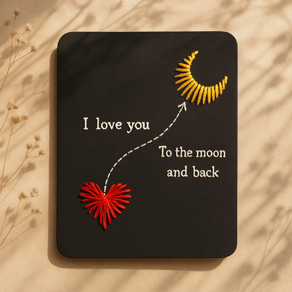 Moon And BackThread Card
