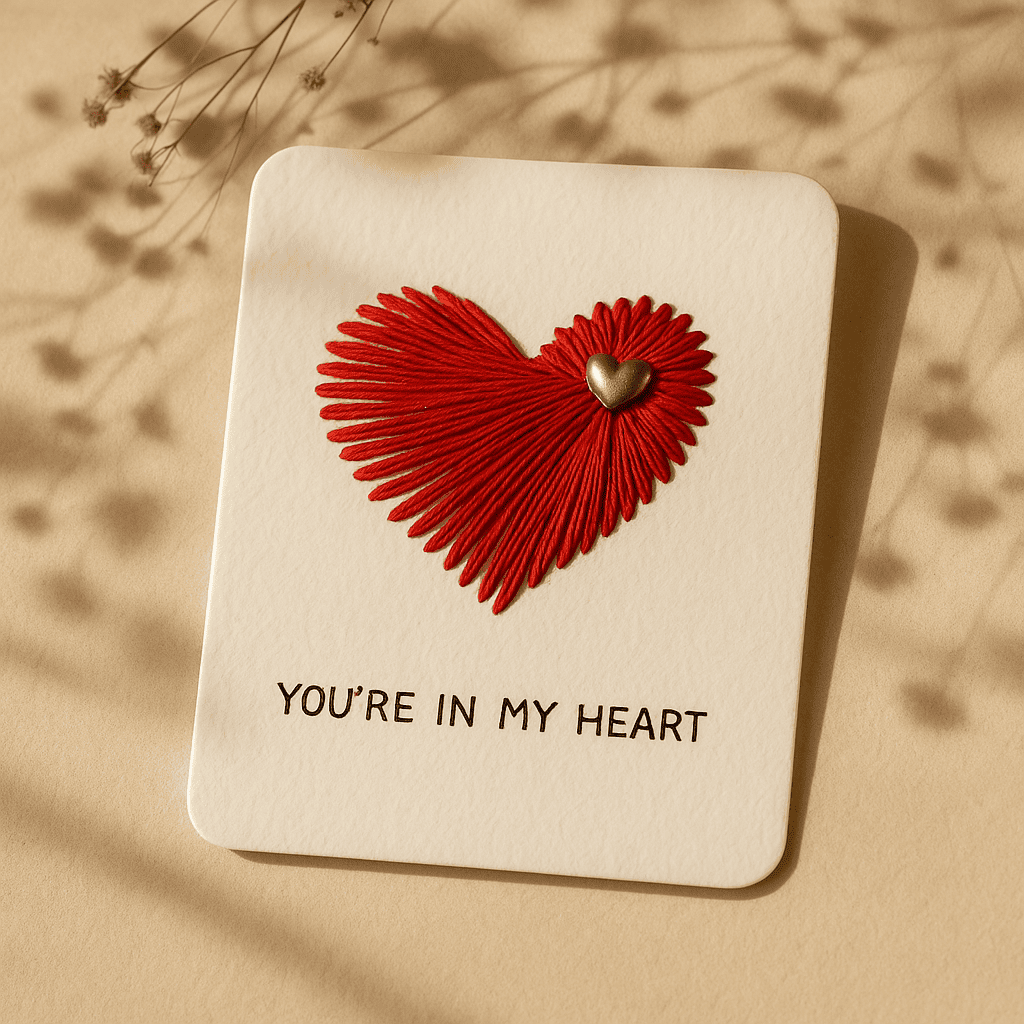 My Heart Thread Card