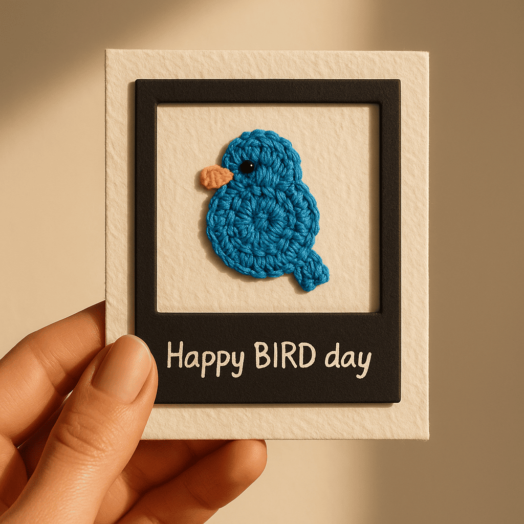 Happy Bird Day Polaroid Card