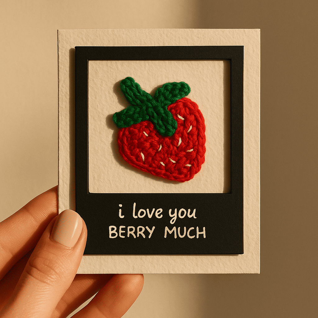 Strawberry Polaroid Card