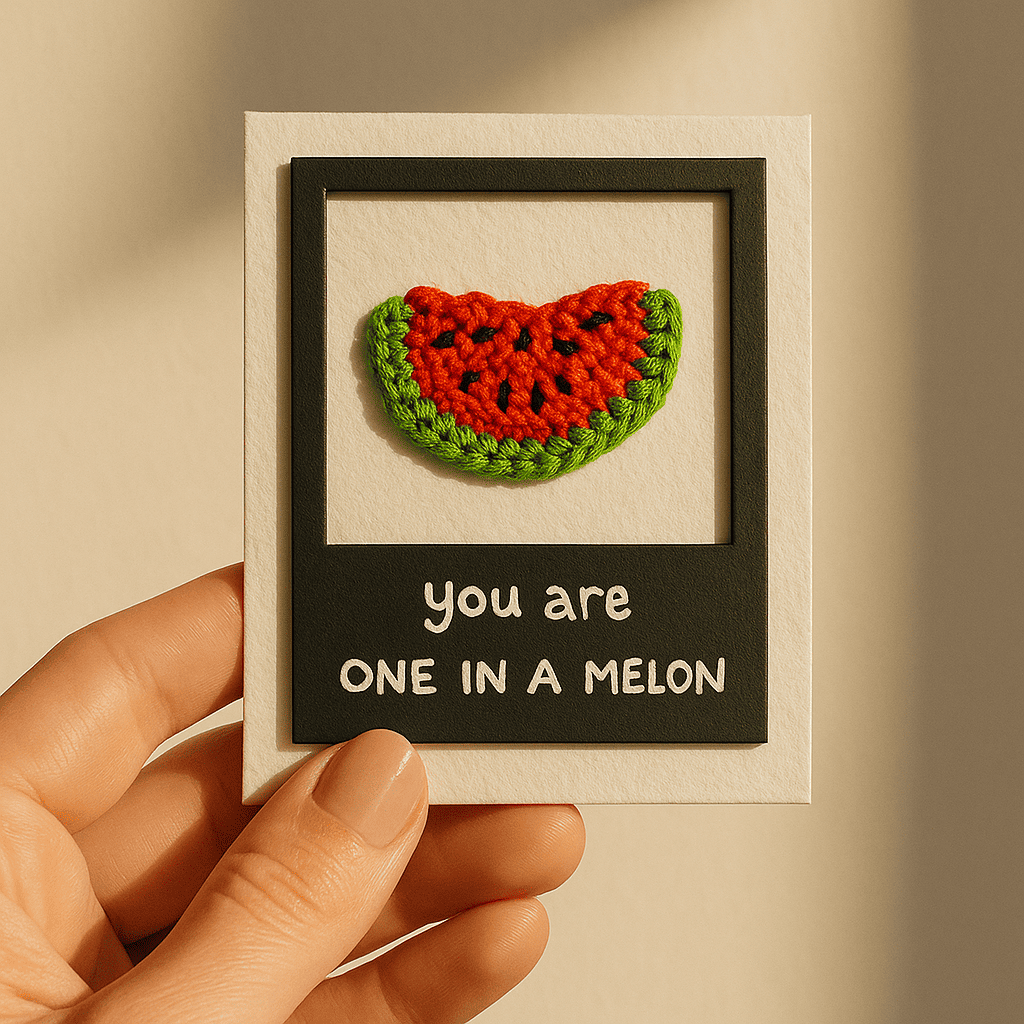 One In A Melon Polaroid Card