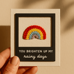 Crochet Rainbow Polaroid Card
