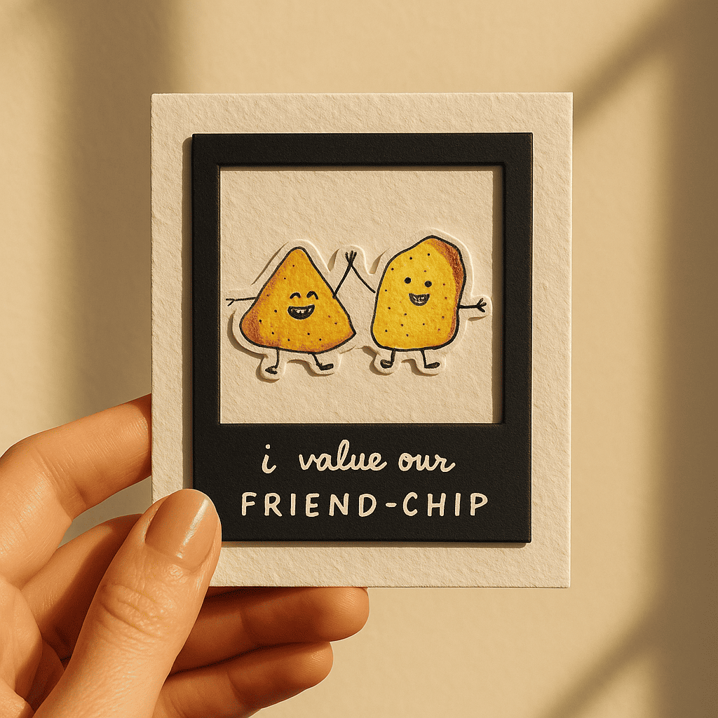 Friend-chip Polaroid Card