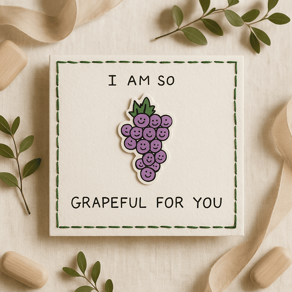 Grapeful For YouPun Card