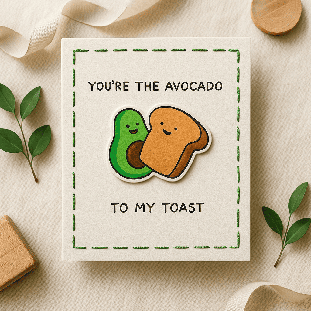 Avocado Toast Pun Card