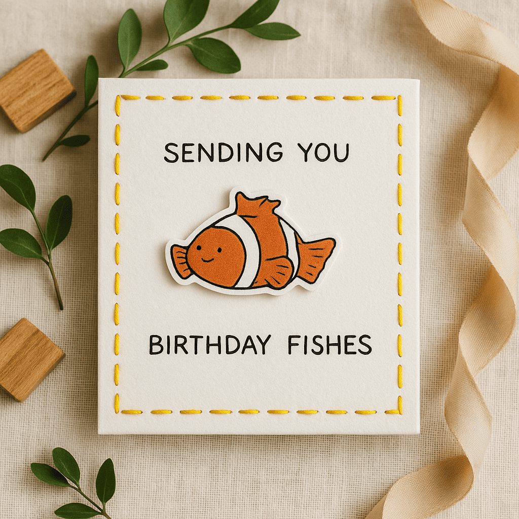 Sending You Birthday FishesPun Card