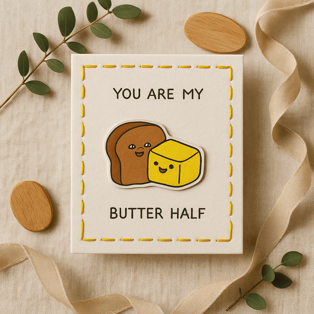 You Are My Butter Half Pun Card