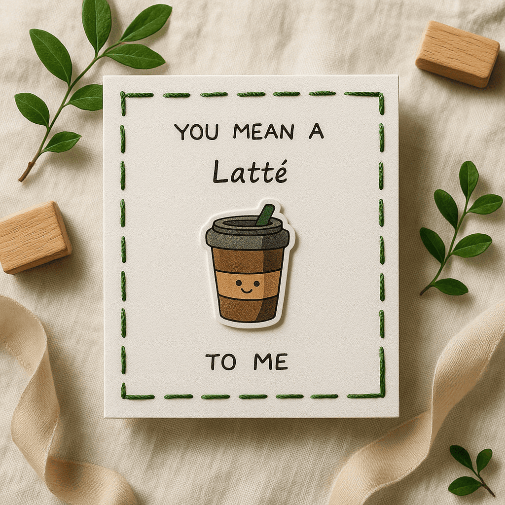 Mean A Latté to me Pun Card
