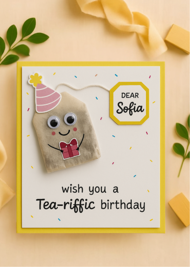 Tea bag card