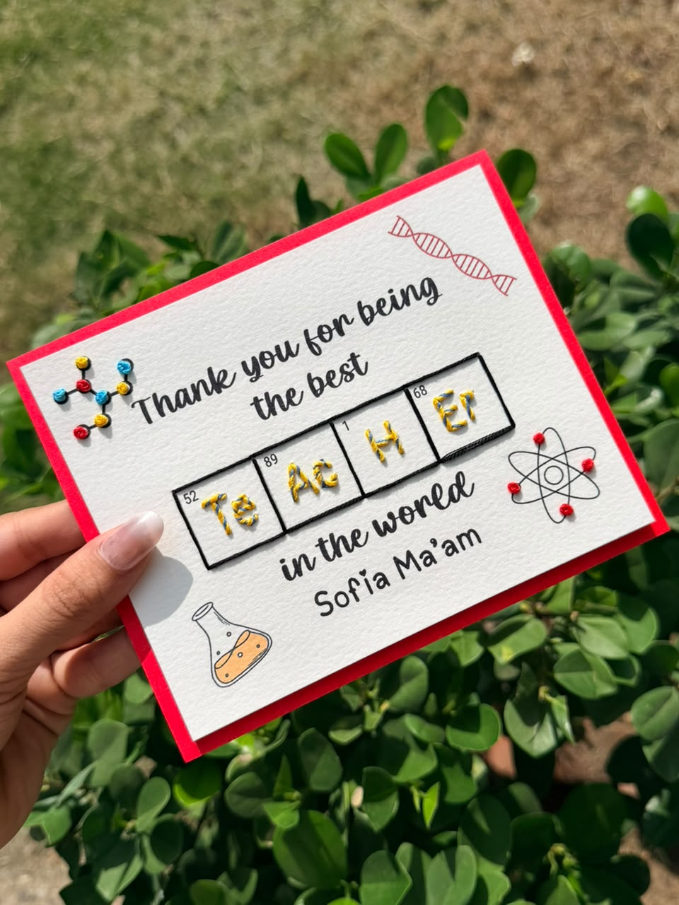 Elements Teachers Day Thread Card