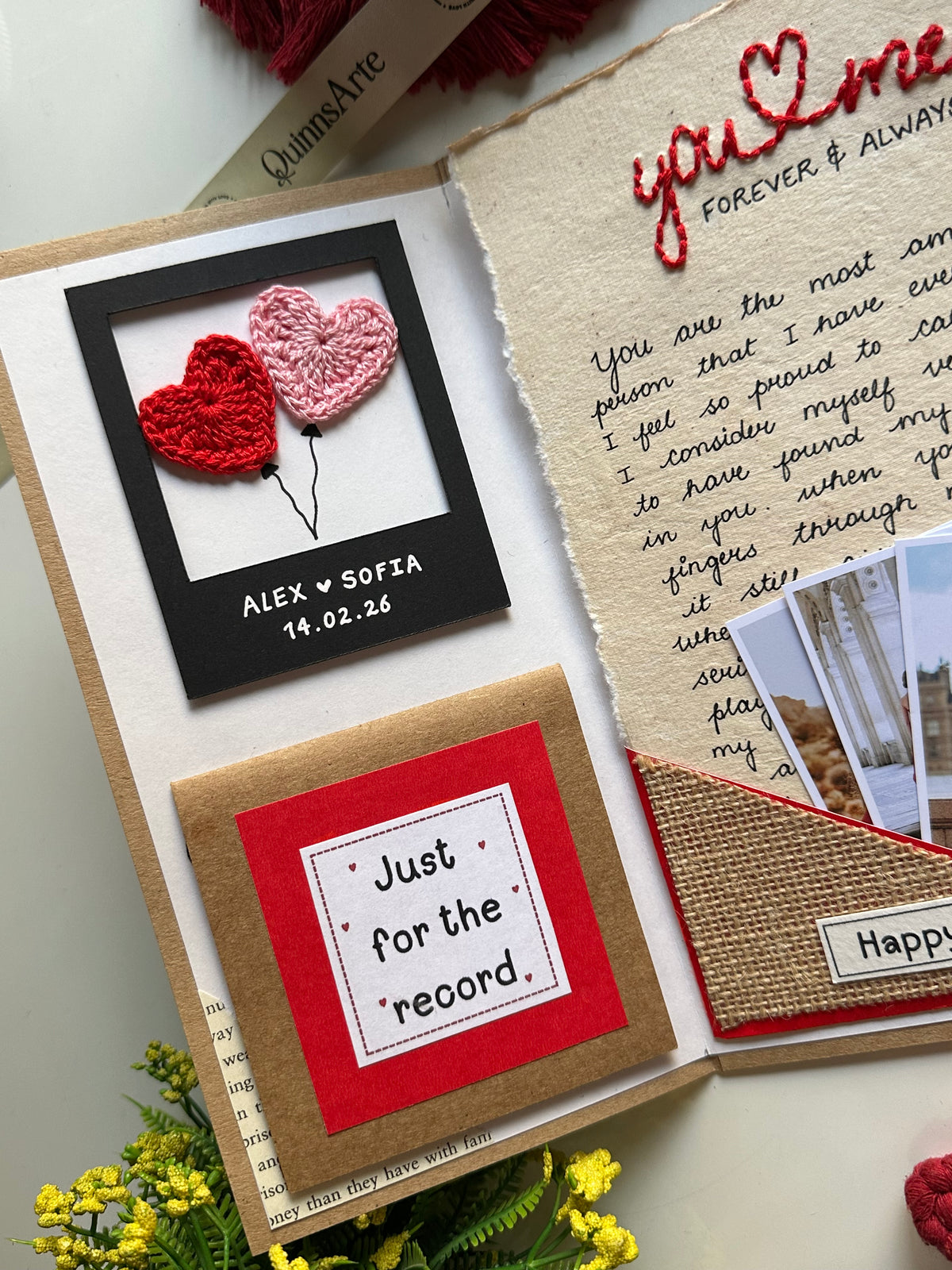 You & Me Creative Letter Card