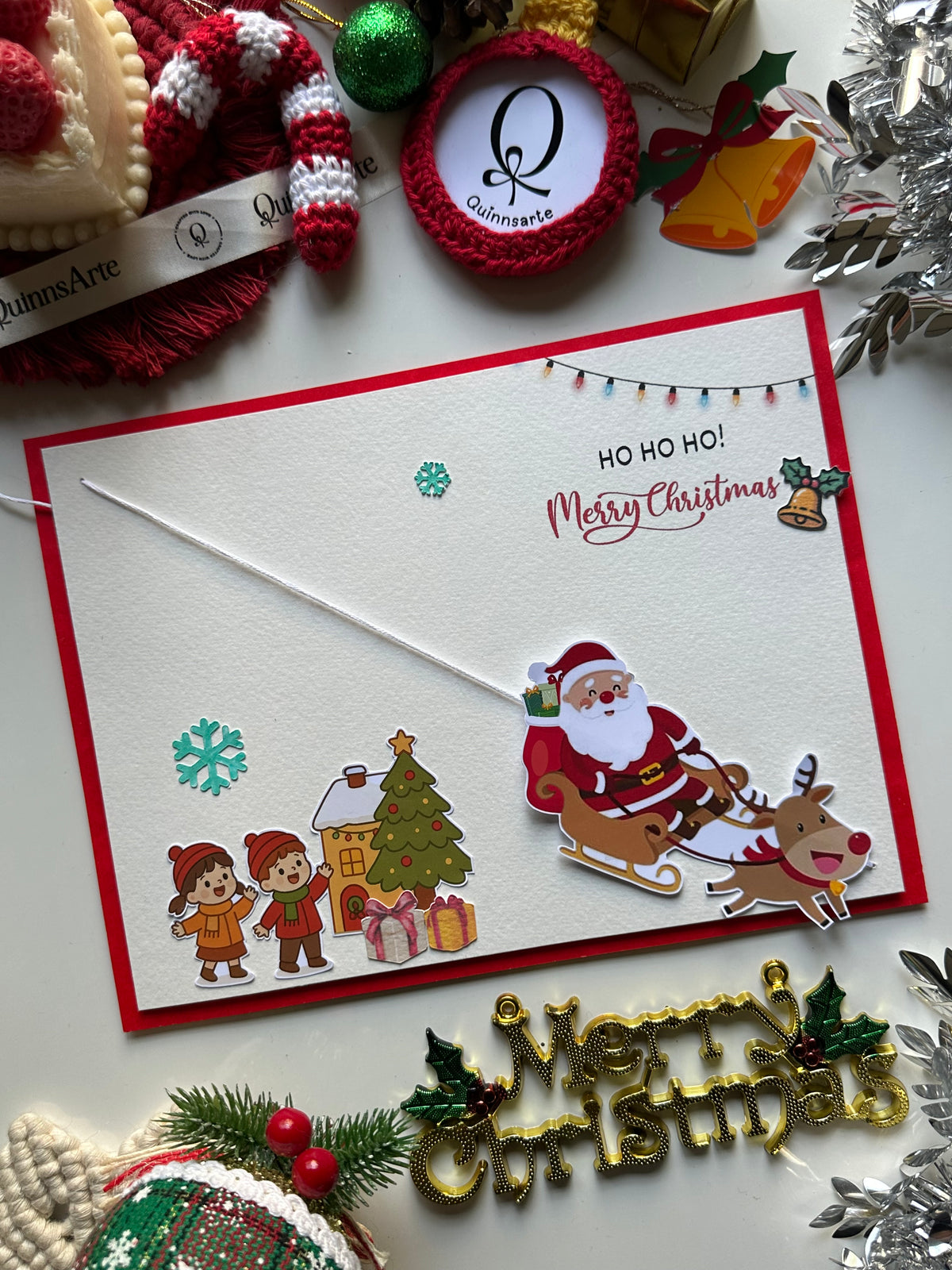 Santa Claus Christmas Rope Card