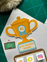 Pencil Shaped TriFold Teachers Day Card
