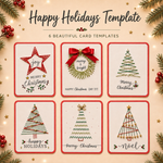 Happy Holidays Bundle Christmas Template (Set of 6)