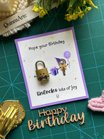 Lock and Key Birthday Card