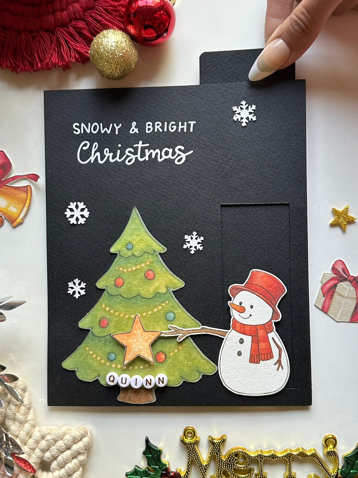 Snowman Christmas Slider Card