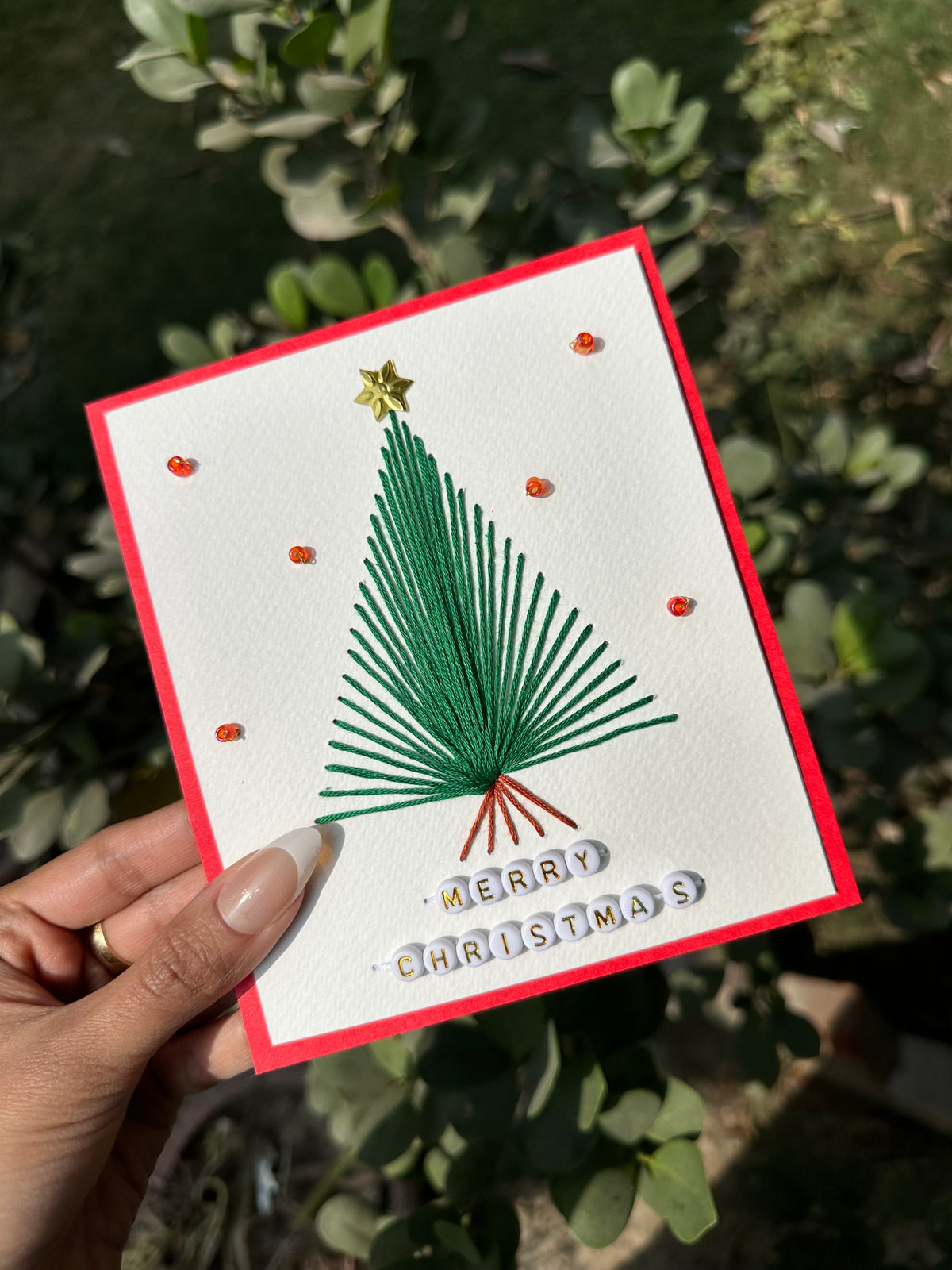 Symmetric Christmas Tree Card
