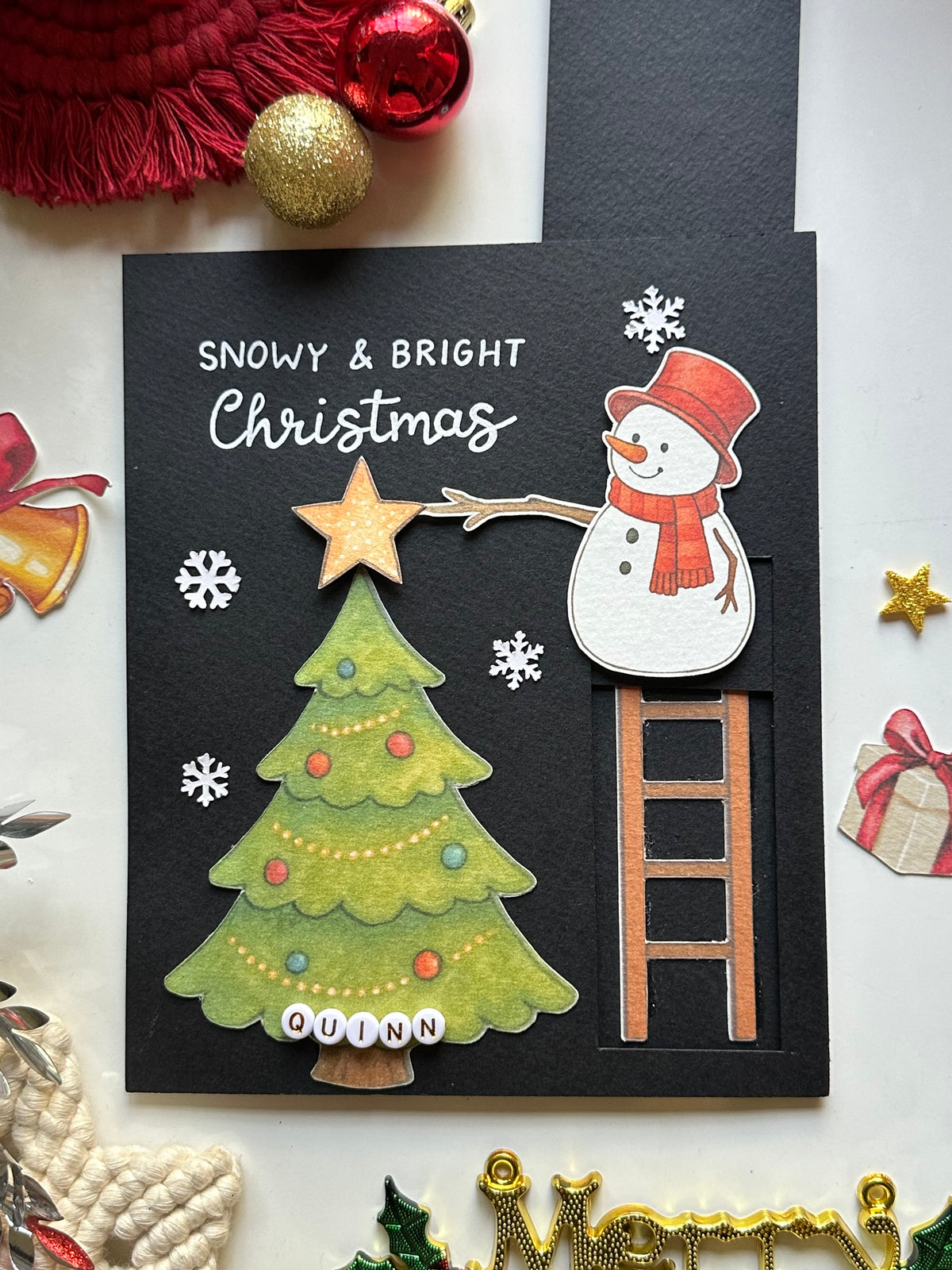 Snowman Christmas Slider Card
