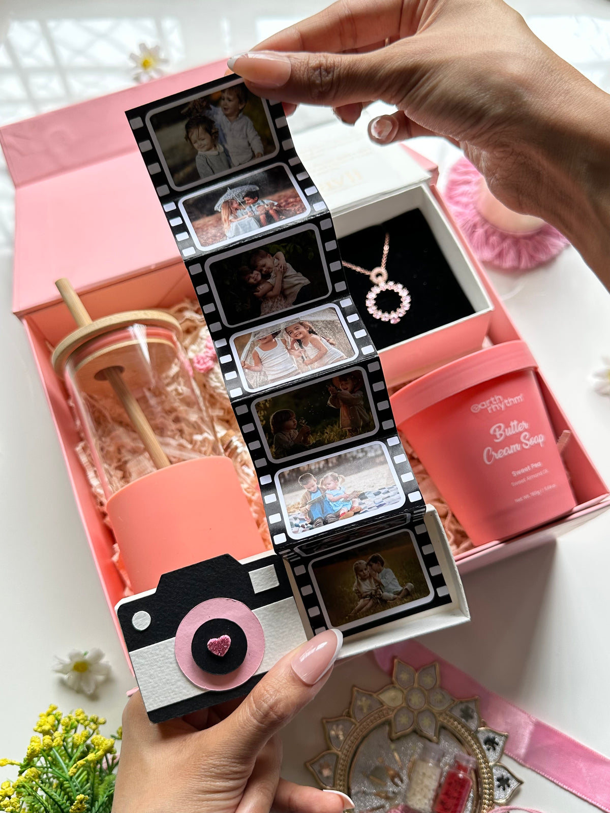 Blush & Bloom Hamper open