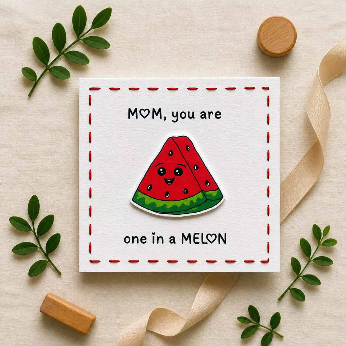 Mom Melon Pun Card
