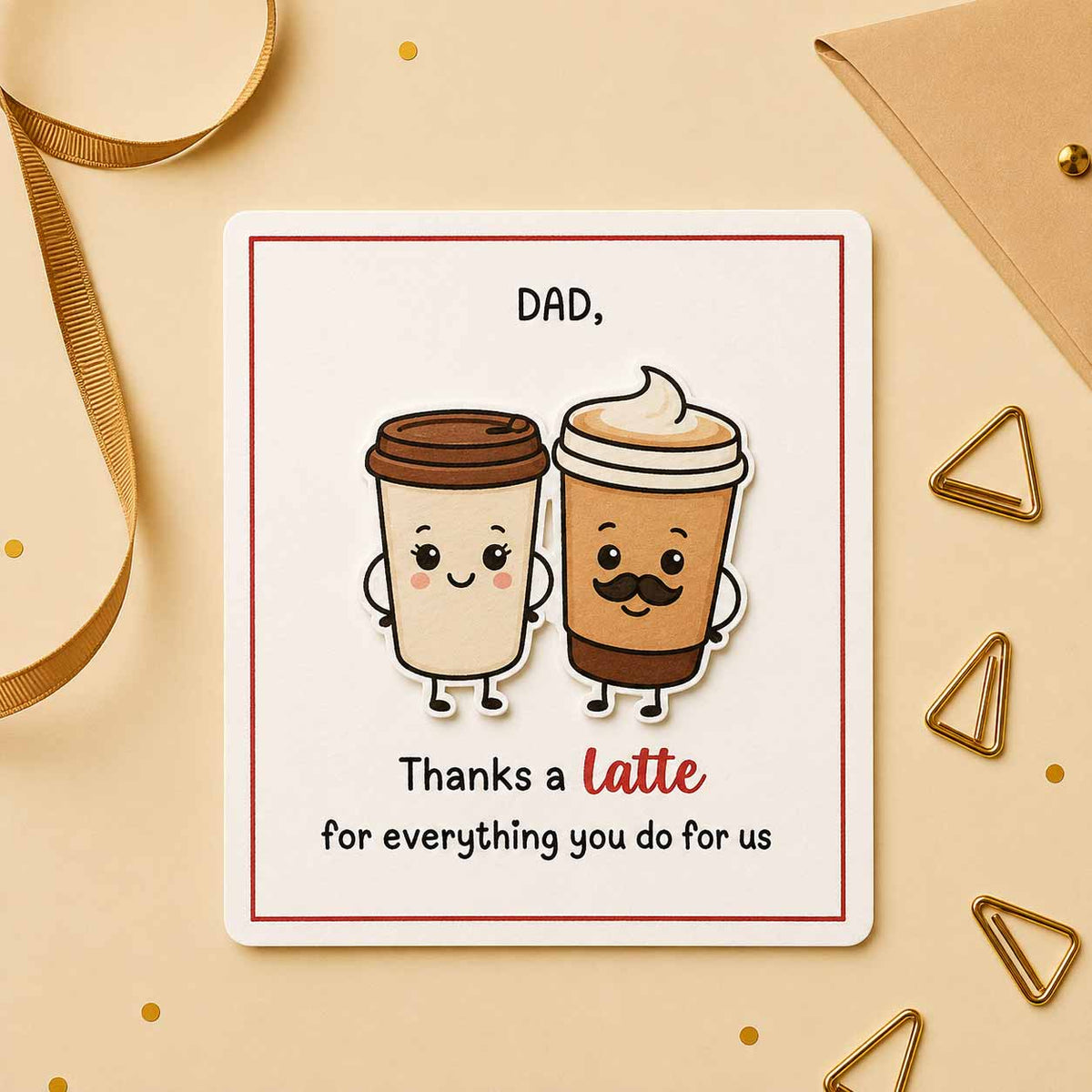 Thanks a Latte Dad Card