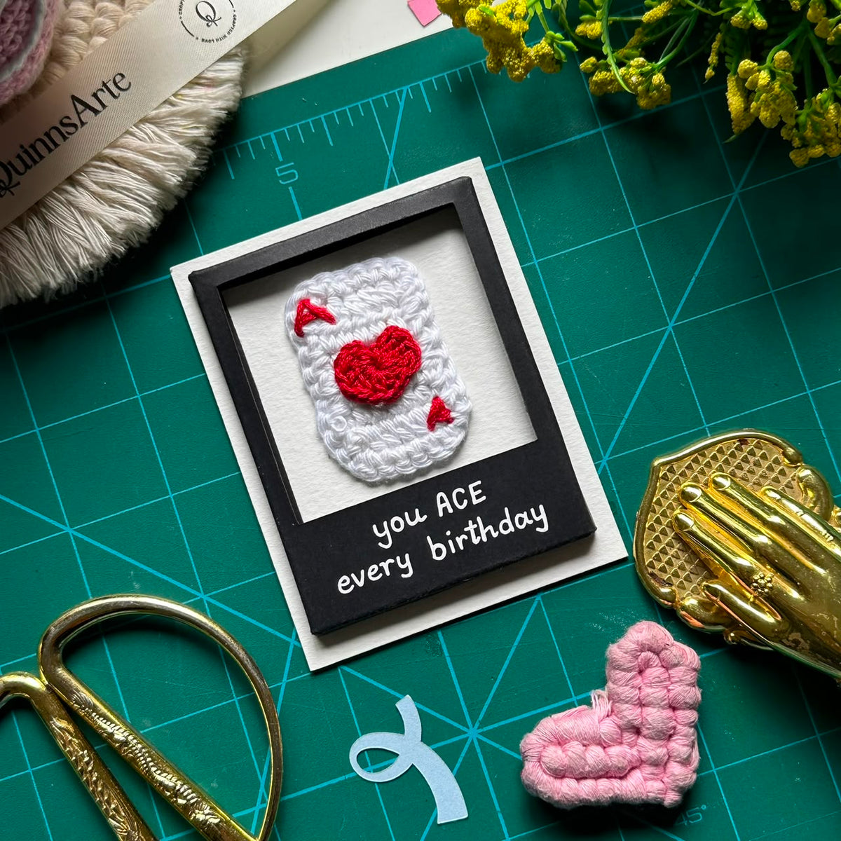 Ace every birthday Polaroid Card