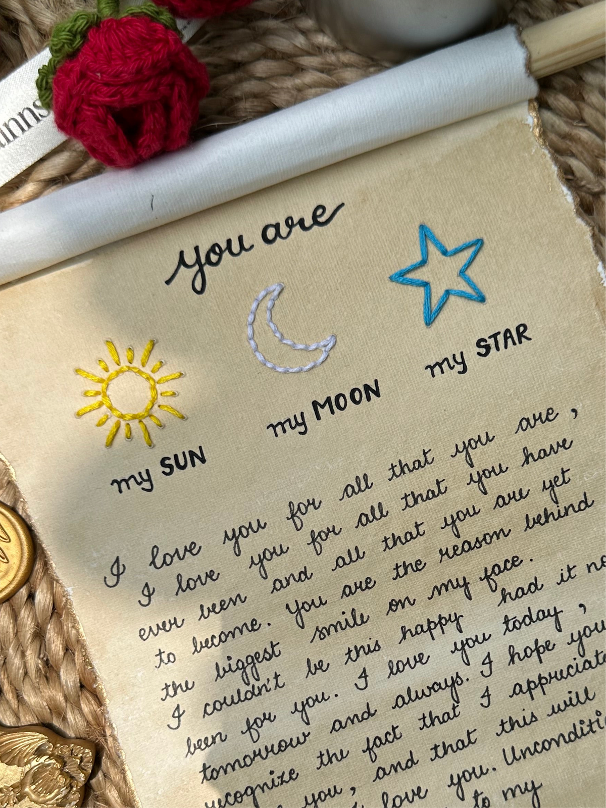 All My Stars Vintage Letter