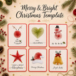Merry & Bright Christmas Template (set of 6)