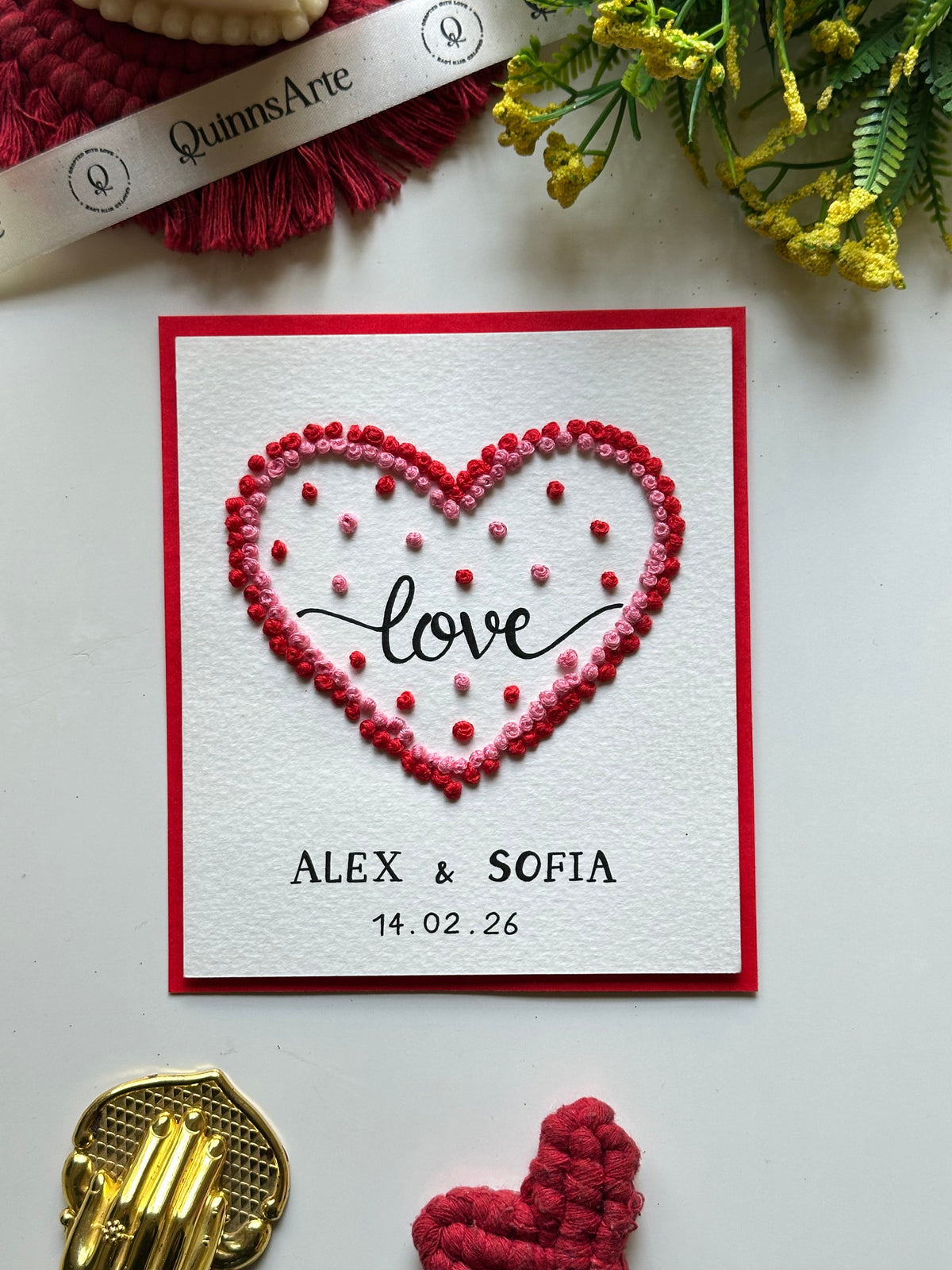 Knotted in love Thread Card
