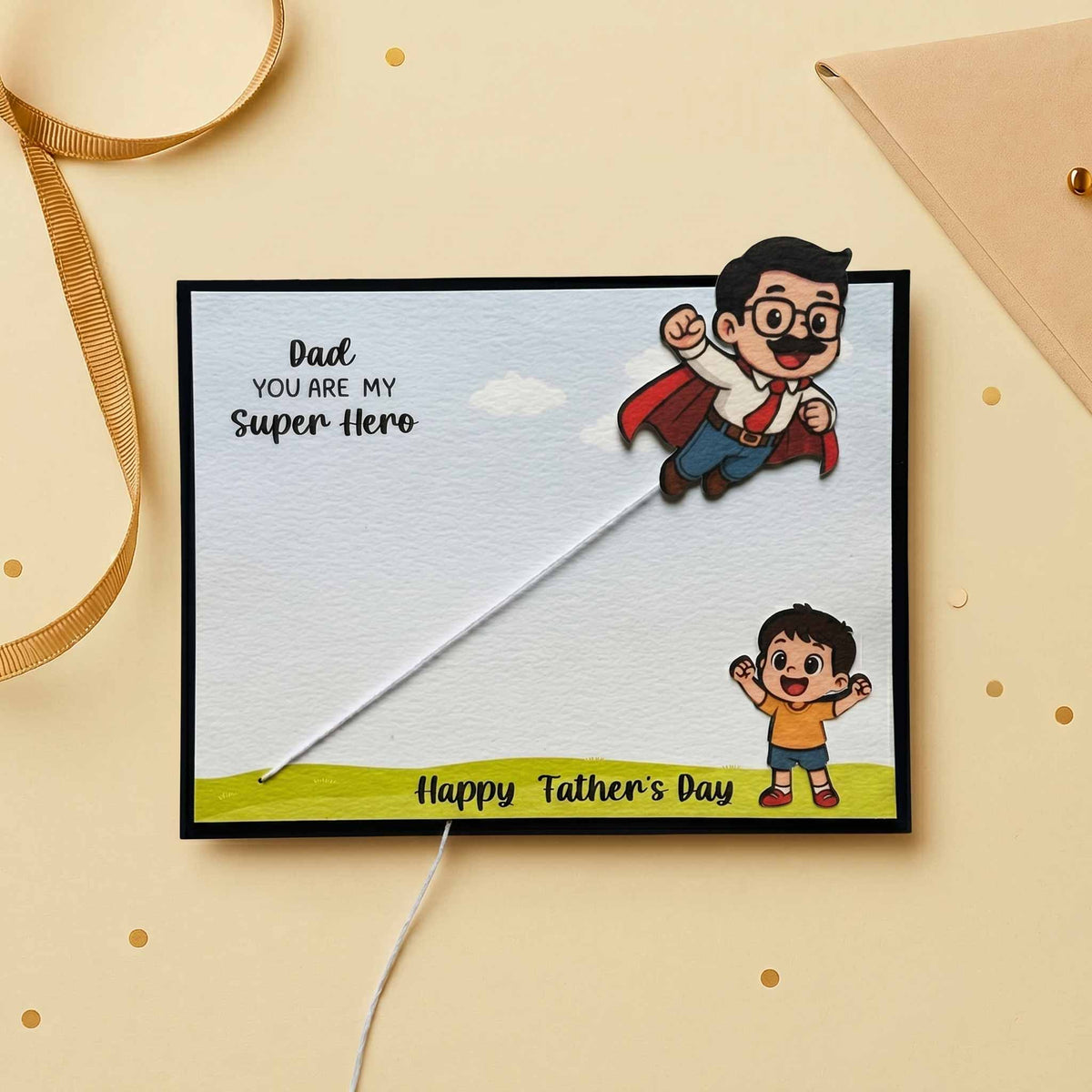 Super Hero Dad Interactive Card