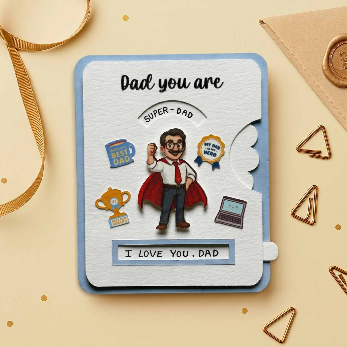 Super-Dad Moving Card