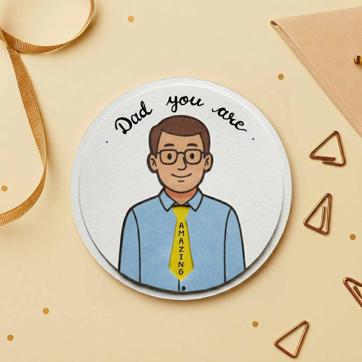 Dad Circular Tie Card