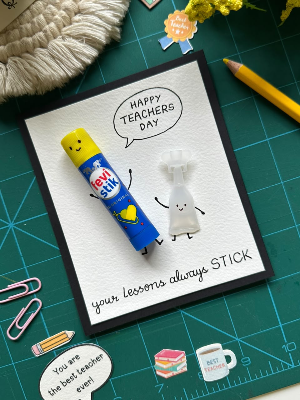 Glue sticks Teacher’s Day Card