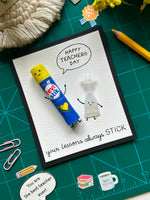 Glue sticks Teacher’s Day Card