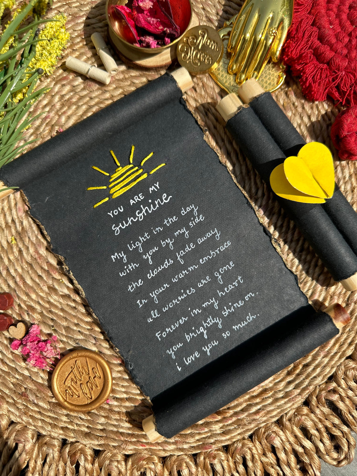 You Are My Sunshine Mini Scroll Letter