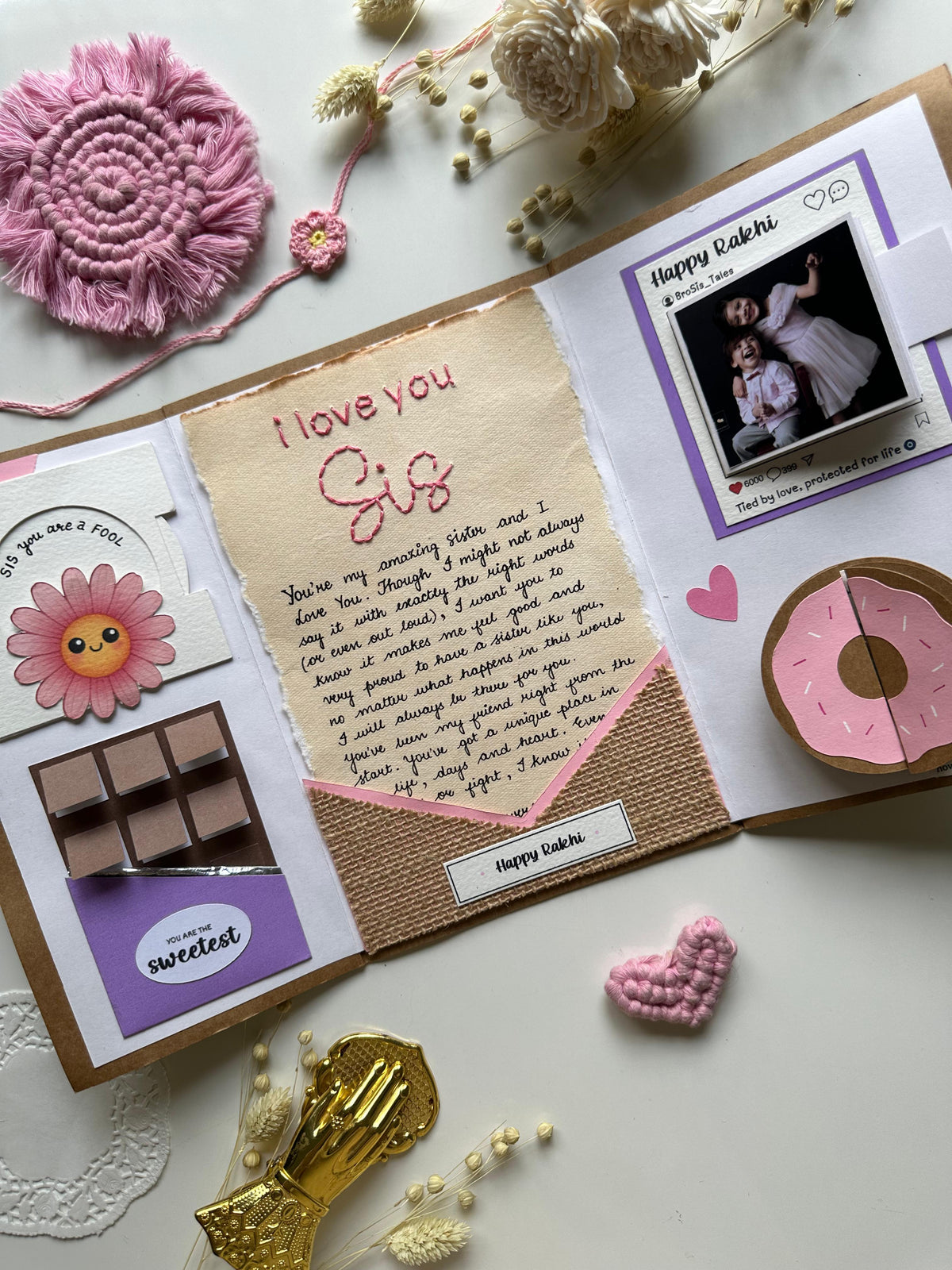 I Love You Sis Creative Letter Card