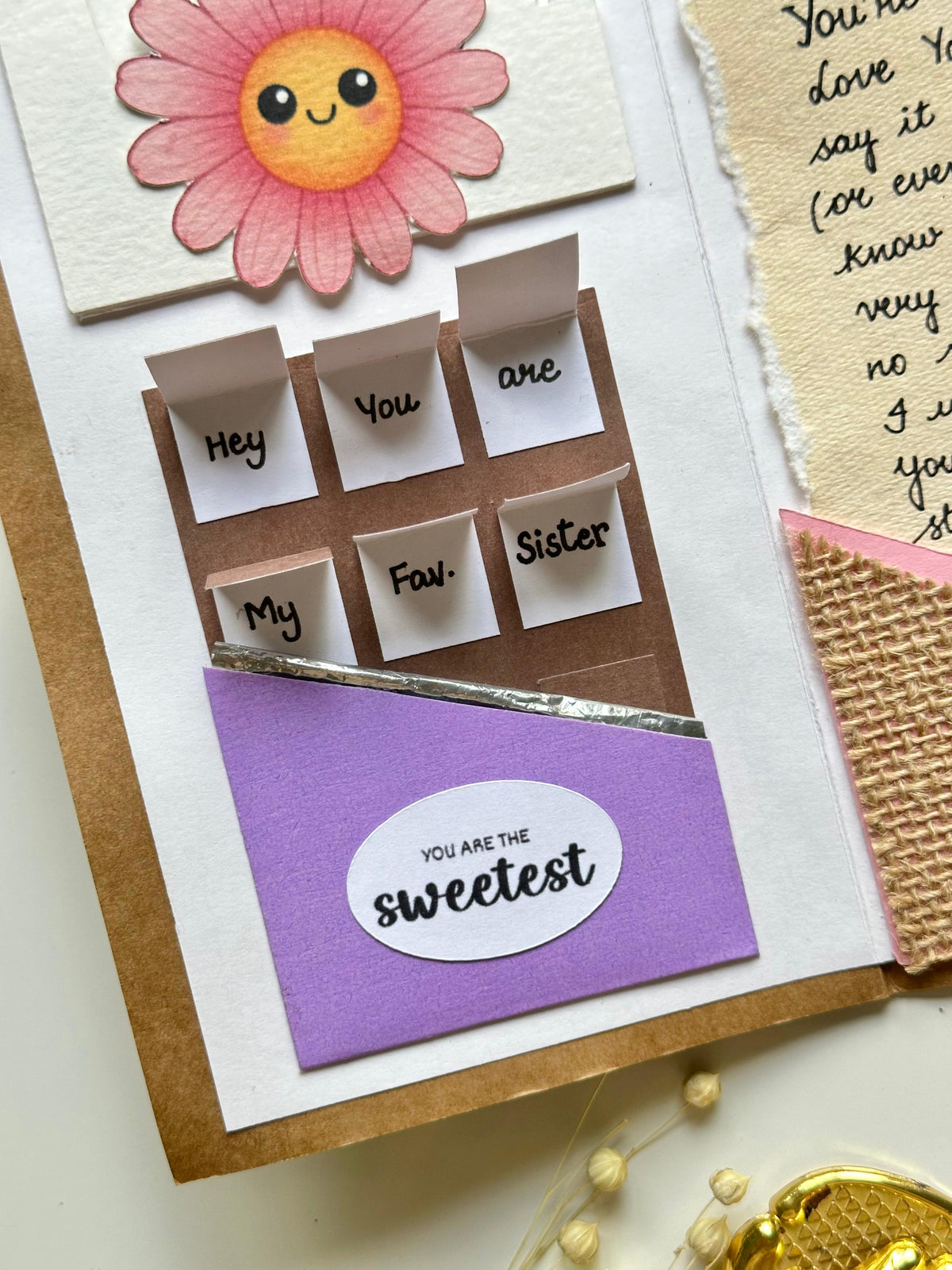 I Love You Sis Creative Letter Card