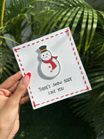 Snowman Christmas Pun Card