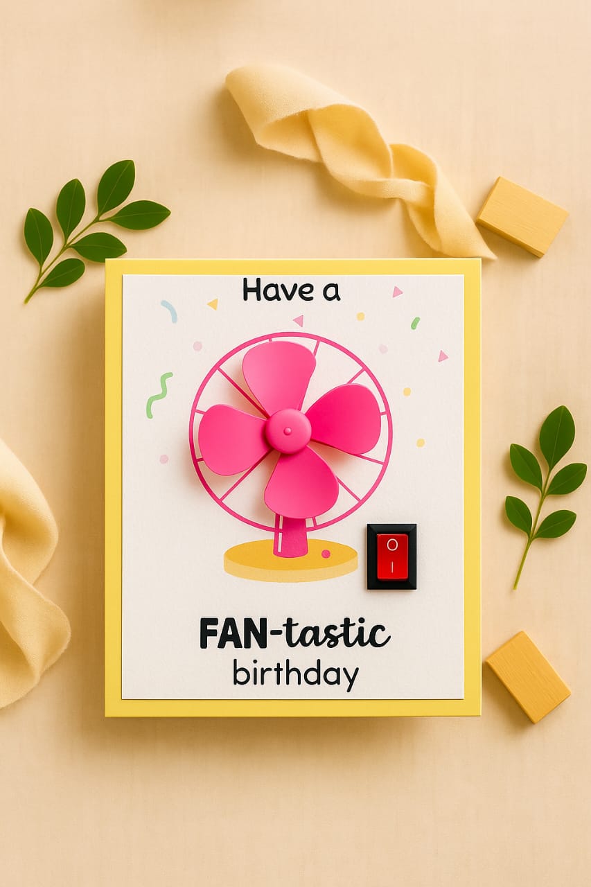 Rotating fan card