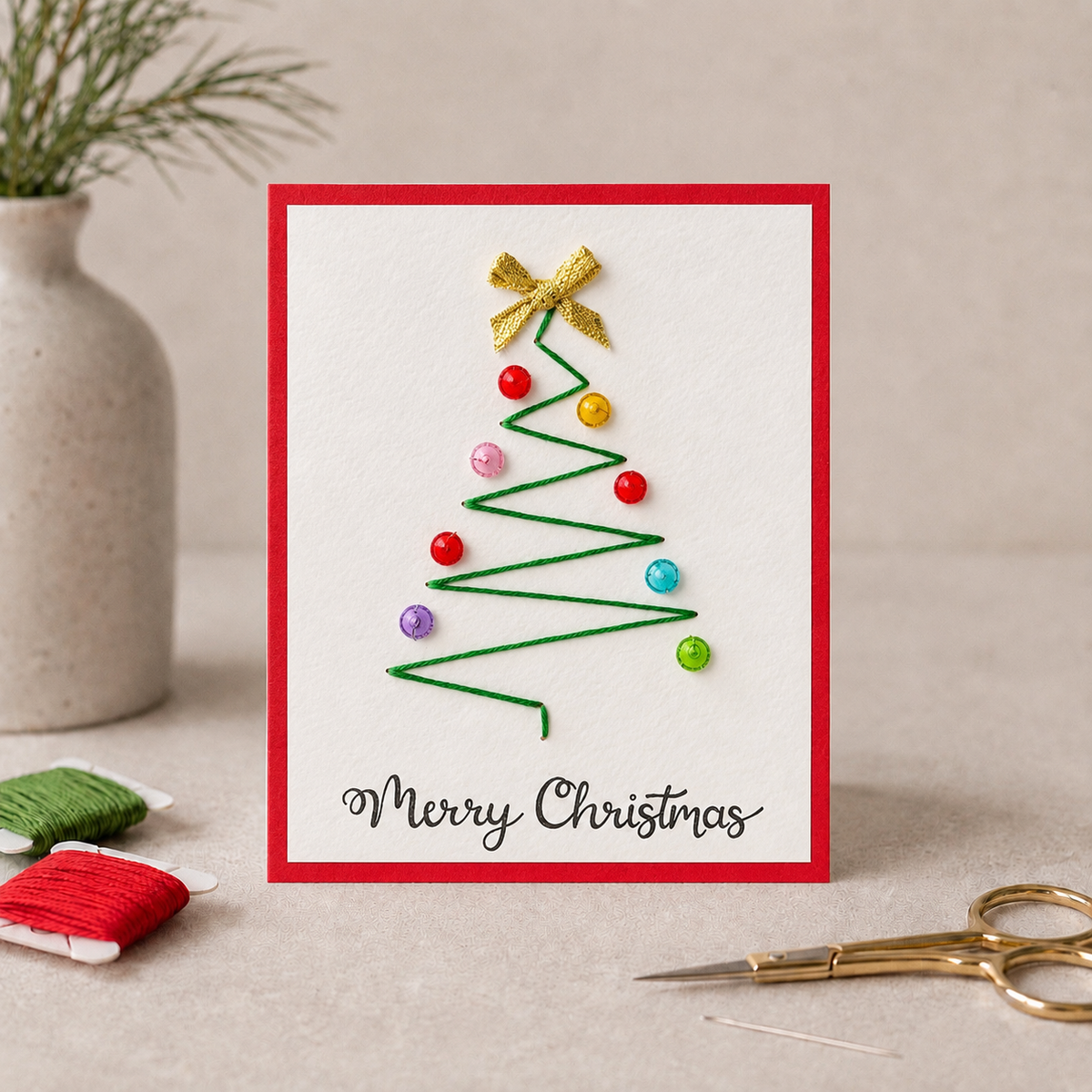 Big Pearls Christmas Tree Template